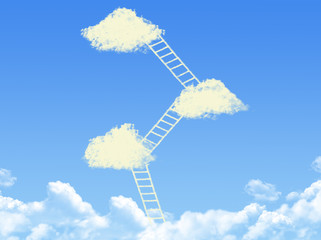 cloud stair, the way to success in blue sky