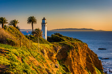 View Of Point Vicente Lighthouse At Sunset, In Ranchos Palos Ver