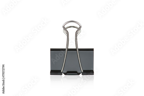 Fotografía Clip black for document or paper clip attachment