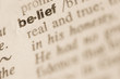 Dictionary definition of word belief