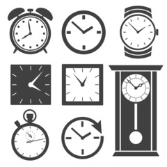 Vector clock icons