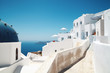 © Ekaterina Planina - Santorini with church,white architecture  and sea view in Greece