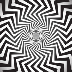 Poster - Angular spiral background. whirlpool, hypnotism, rays, rotation,