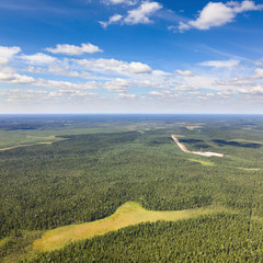 Wall Mural - Oil field, top view