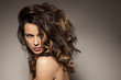 © vladimirfloyd - marvelous beautiful brunette posing in the studio - hair styling