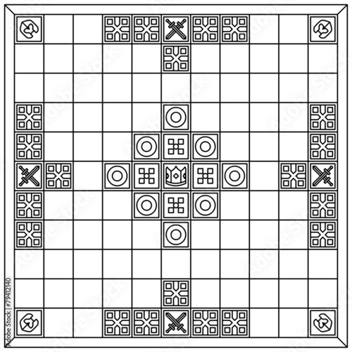 Printable Hnefatafl Board - Printable Word Searches