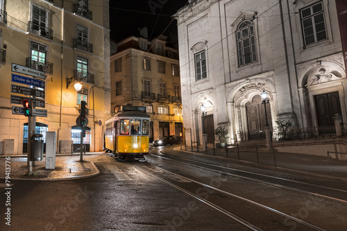 Obraz w ramie Tramway Lisbonne Portugal