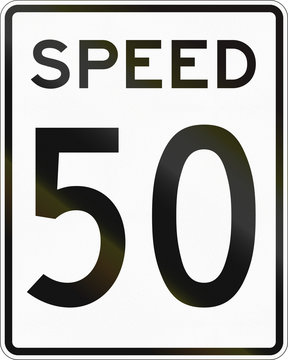 United States speed limit sign