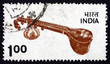 Postage stamp India 1974 Veena, plucket stringed instrument
