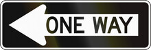 United States Traffic Sign: One Way