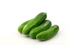Fresh Green Baby Cucumbers You Can Eat As A Snack