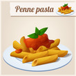 Detailed Icon. Penne pasta with tomato sauce