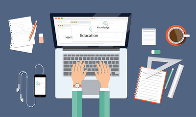 Poster - business leanning knowledge and education onlin workspace
