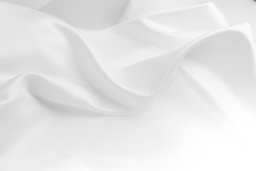 white silk fabric material texture background. copy space