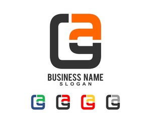 Canvas Print - lettermark logotype c g a logo template 91