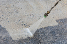 Outdoor Floor Cleaning With High Pressure Water Jet