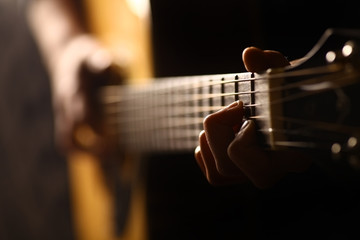 Acoustic guitar detail