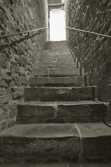 Poster - staircase in an old tunnel