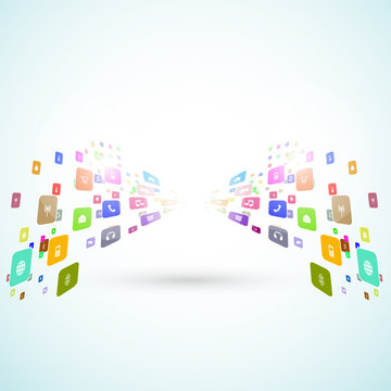 social media icons template, easy editable