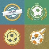 Fototapeta  - retro soccer emblems