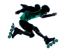 Man Roller Skater Inline  Roller Blading Silhouette