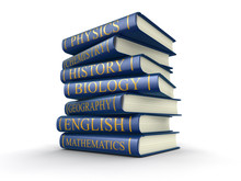 Stack Of Textbooks (clipping Path Included)