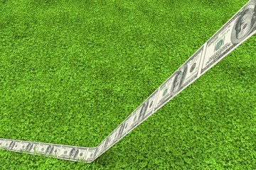 Poster - Composite image of dollar road