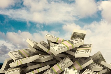 Poster - Composite image of pile of dollars