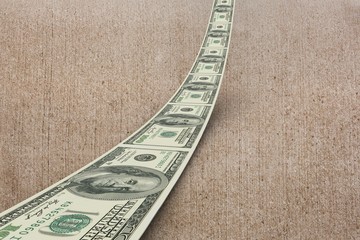 Poster - Composite image of dollar road