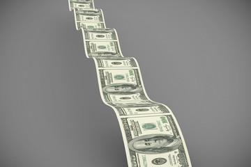 Poster - Composite image of bumpy dollar road
