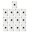 a set of playing cards.
