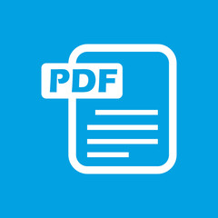 Pdf white icon