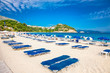 Beautiful Valtos beach near Parga town in Greece.