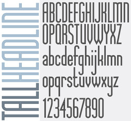 Poster - Retro Stripes Tall Headline light condensed font.