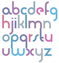 Poster - Retro style stripe trendy elegant font, light version.