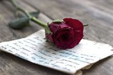 Love Letter And Rose