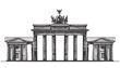 Germany vector logo design template. monument or architecture