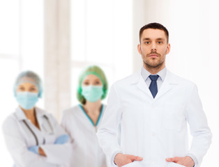 Poster - male doctor in white coat