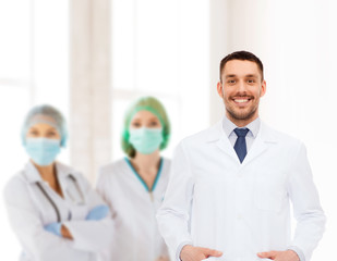 Sticker - smiling male doctor in white coat