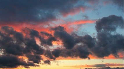 Wall Mural - Only sky Time lapse at sunset