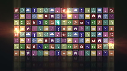 Poster - Flashing wall of app icons
