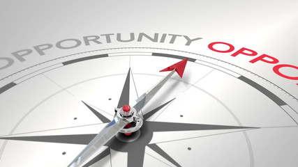 Poster - Compass pointing to opportunity