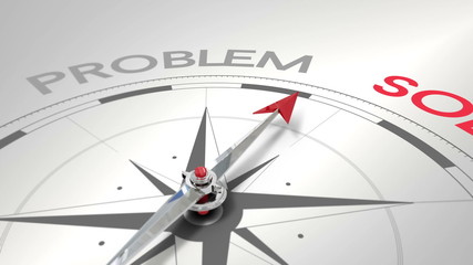 Poster - Compass pointing to solution