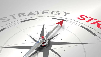 Poster - Compass pointing to strategy