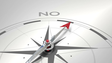 Poster - Compass pointing to yes