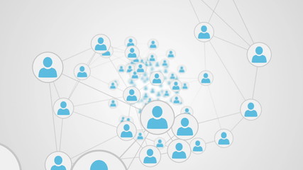 Poster - Online community on white screen