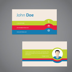 Two sided business card with photo