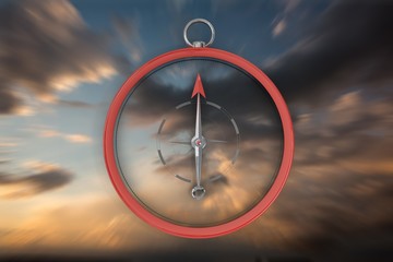 Poster - Composite image of compass