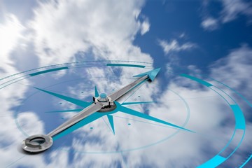 Aufkleber - Composite image of compass