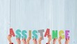 © WavebreakmediaMicro - Composite image of hands holding up assistance